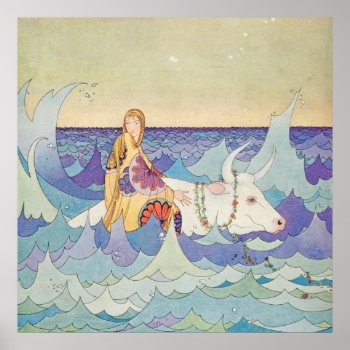 Europa And The Bull By Virginia Frances Sterrett Poster by vintage_illustration at Zazzle