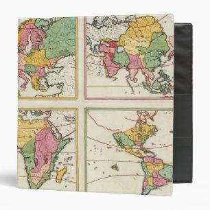 Europa, Asia, Africa, America 3 Ring Binder