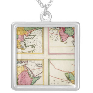 Europa, Asia, Africa, America Silver Plated Necklace