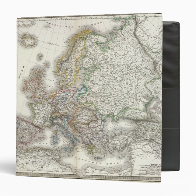 Europa Atlas Map 3 Ring Binder (Front/Inside)