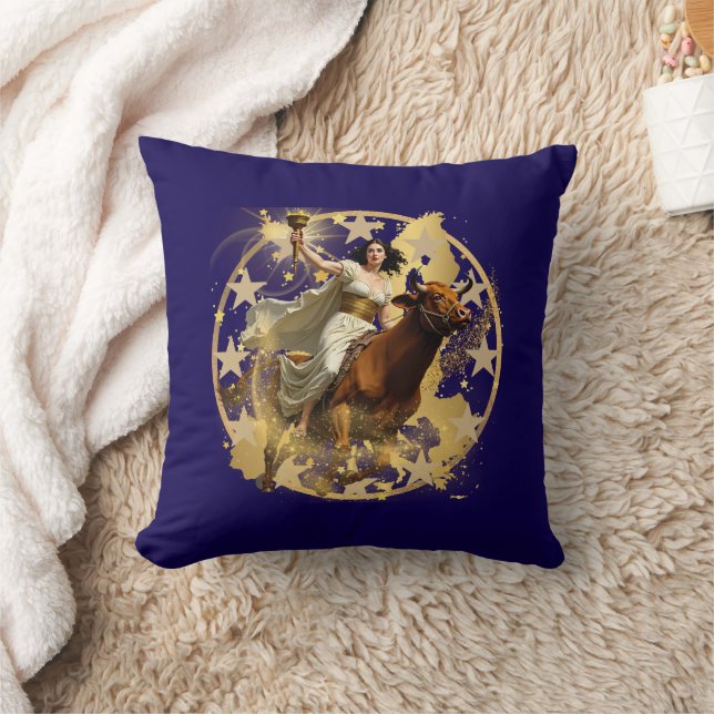 Europa Aurora Throw Pillow (Blanket)
