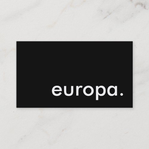 europa. business card template
