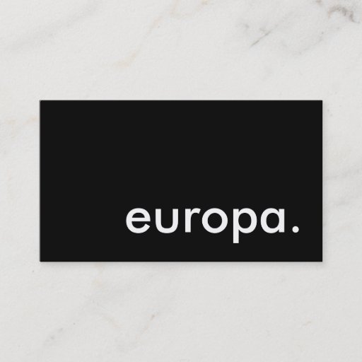 Customizable europa. business card template