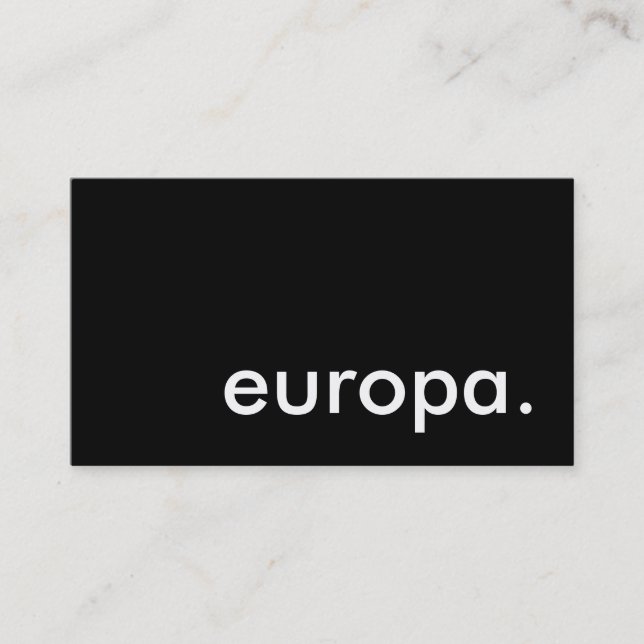 europa. business card (Front)