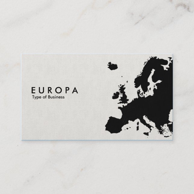 EUROPA - Canvas Stencilled style Business Card (Front)