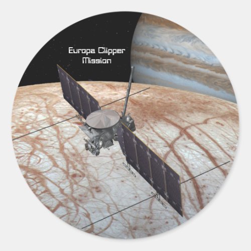 Europa Clipper Mission Spacecraft Classic Round Sticker