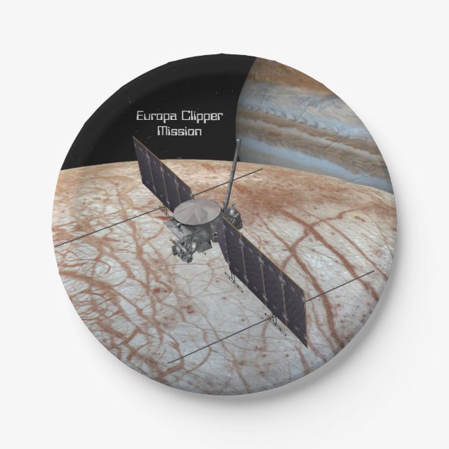 Europa Clipper Mission Spacecraft Paper Plates (Front)