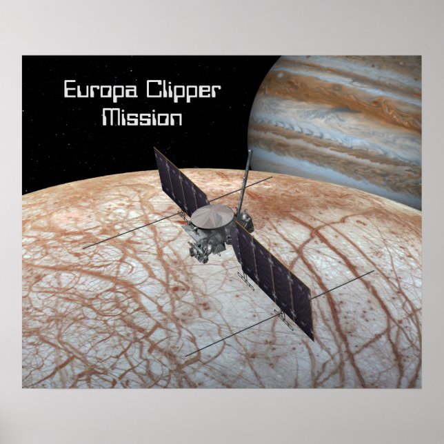 Europa Clipper Mission Spacecraft Poster (Front)