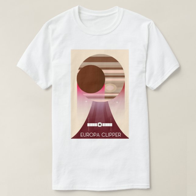 Europa Clipper Space Art T-Shirt (Design Front)