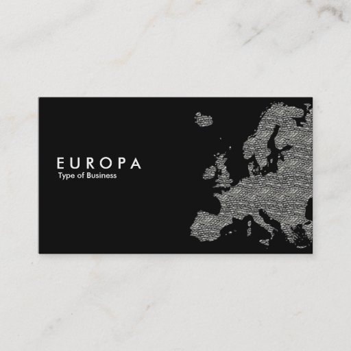 Customizable EUROPA Concrete - Black Business Card