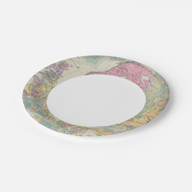 Europa - Geologic Map of Europe Paper Plates (Angled)