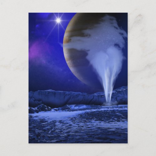 Europa Jupiter Moon Space Art Postcard