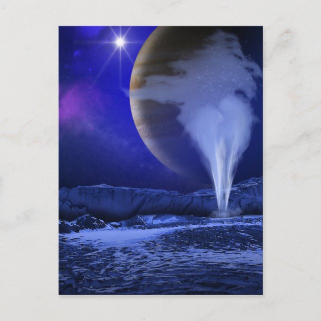 Europa Jupiter Moon Space Art Postcard (Front)