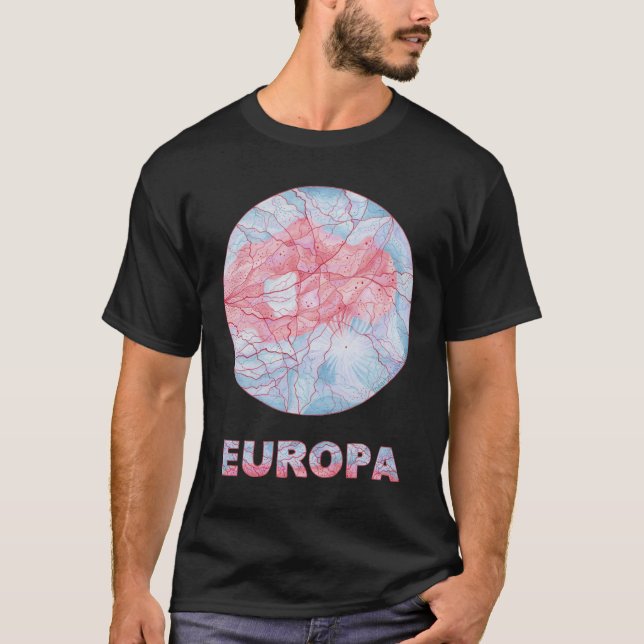 Europa Jupiters Moon Art Tees And Apparel (Front)