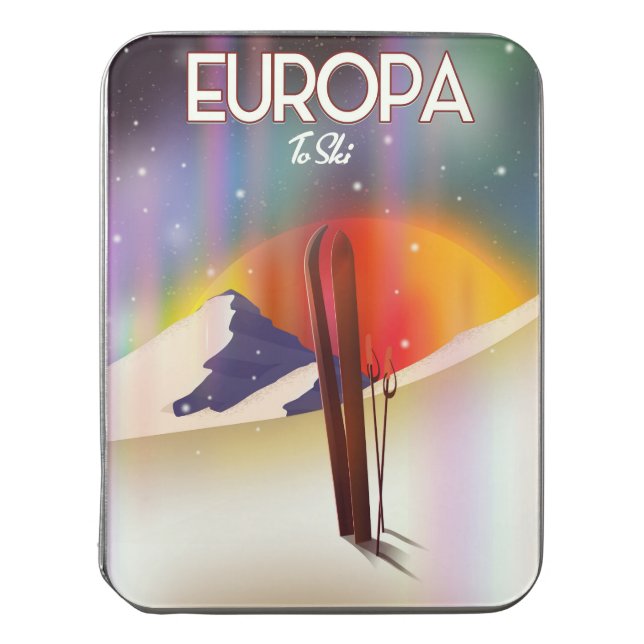 Europa - Moon of Jupiter Space Art. Jigsaw Puzzle (Lid Vertical)