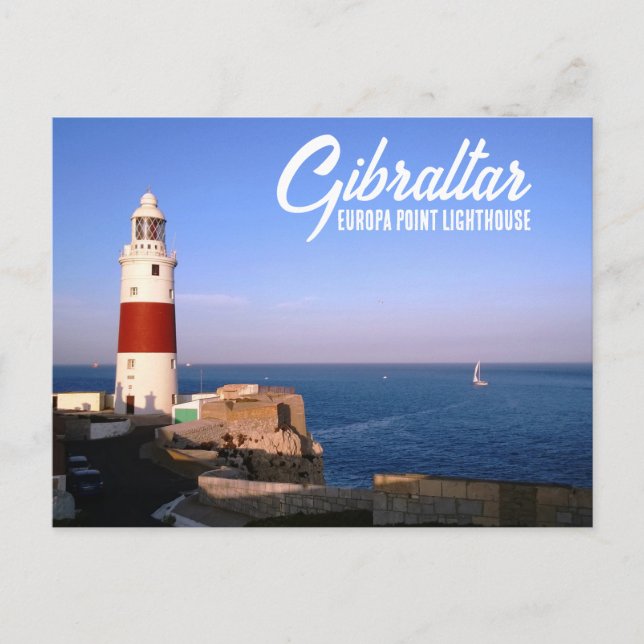Europa Point Lighthouse in Gibraltar Postcard (Front)