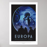 Europa Tour - Retro Space Travel Art Poster