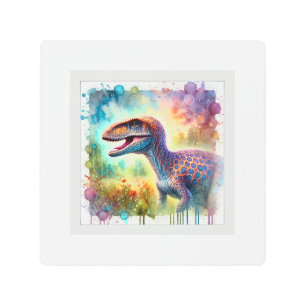 Europasaurus 010824AREF110 - Watercolor Metal Print