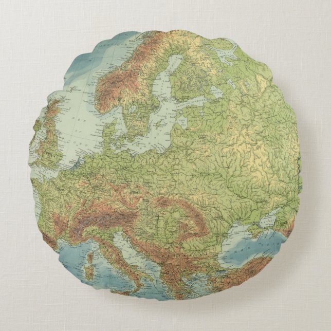 Europe 18 2 round pillow (Front)