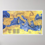 &quot; Europe: 1982/present - Mediterranean Seafloor Poster