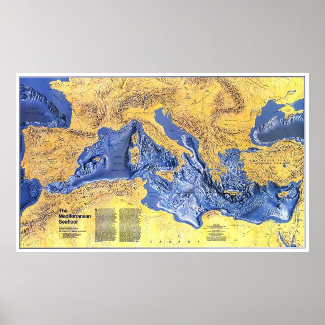 " Europe: 1982/present - Mediterranean Seafloor Poster (Front)