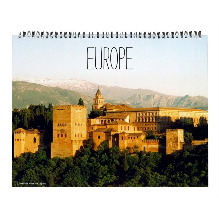 europe 2022 (with locations) large calendar | Zazzle.com