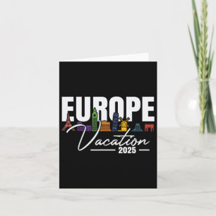 Europe 2025 Family Vacation Souvenir Trip Summer - Card