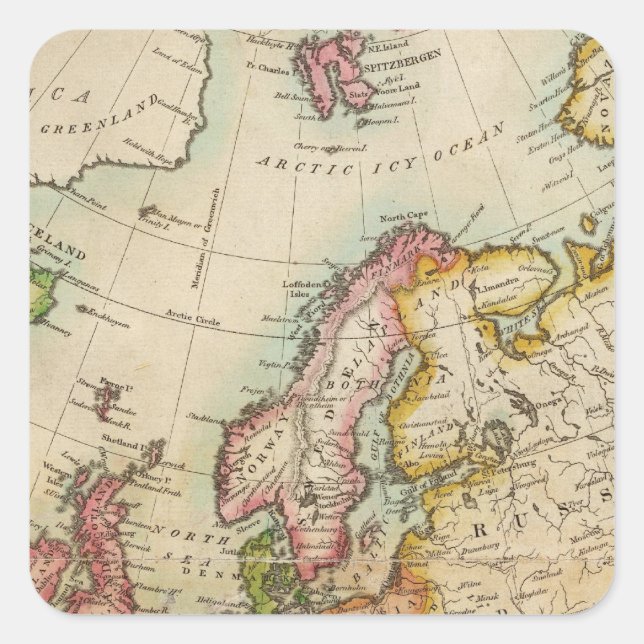 Europe 3 square sticker (Front)