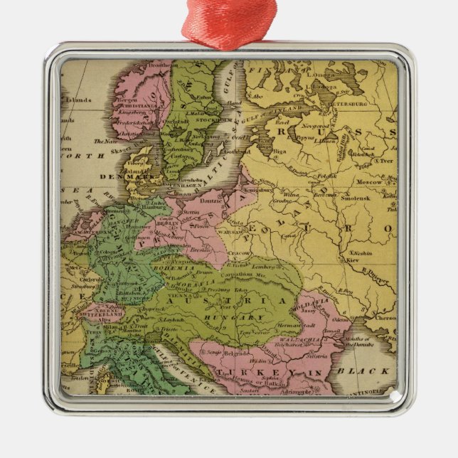 Europe 40 metal ornament (Front)