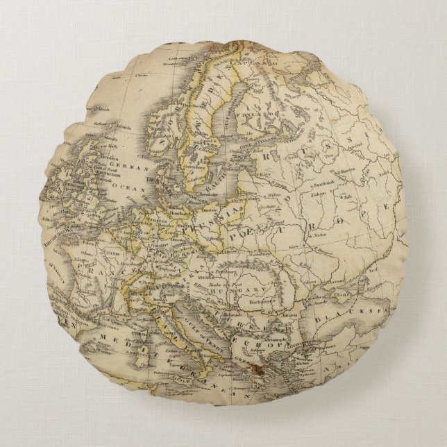 Europe 52 round pillow (Front)