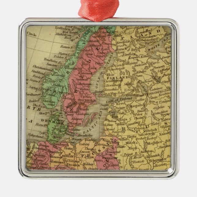 Europe 8 metal ornament (Front)