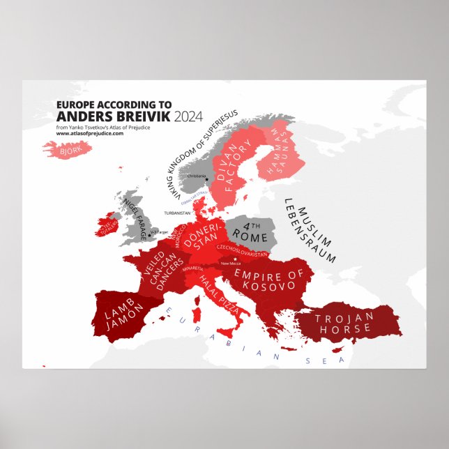 Europe According to Anders Breivik Poster (Front)
