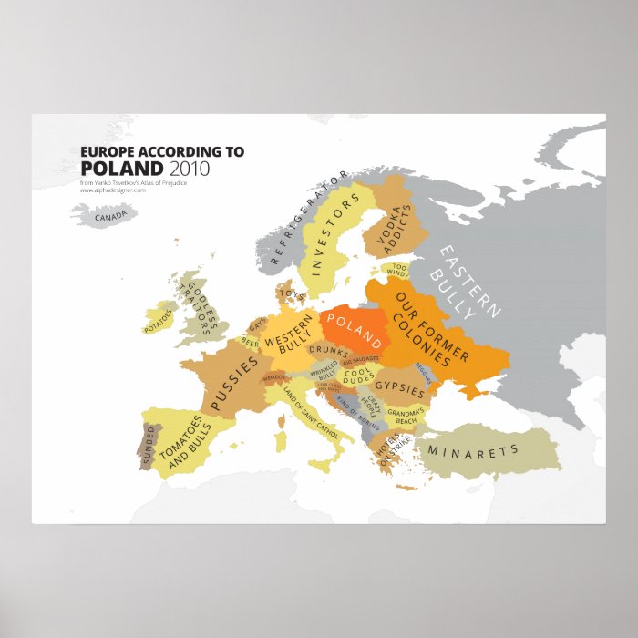 Europe According to Poland Posters