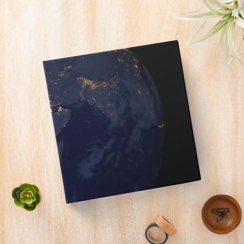Europe Africa  Middle East City Lights At Night 3 Ring Binder