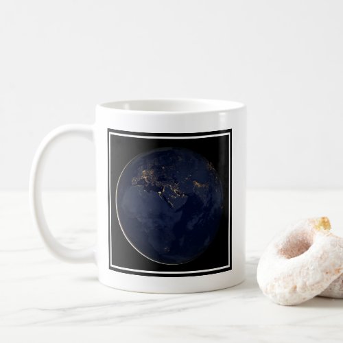 Europe Africa  Middle East City Lights At Night Coffee Mug