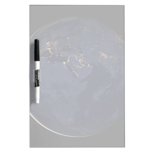 Europe Africa  Middle East City Lights At Night Dry Erase Board