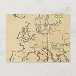 Europe and Major Cities Postcard