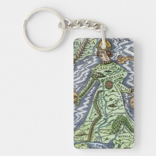 EUROPE AS A QUEEN 1588 KEYCHAIN