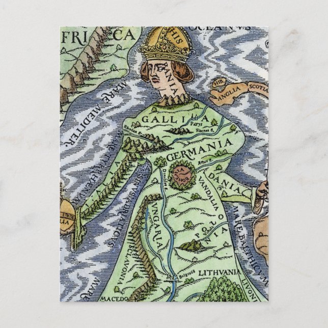 EUROPE AS A QUEEN, 1588 POSTCARD (Front)