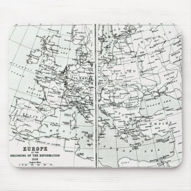 Europe, at the start of the Reformation Mouse Pad (Front)