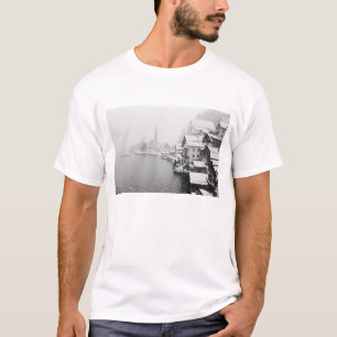 Europe, Austria, Hallstat. Town view in the snow T-Shirt