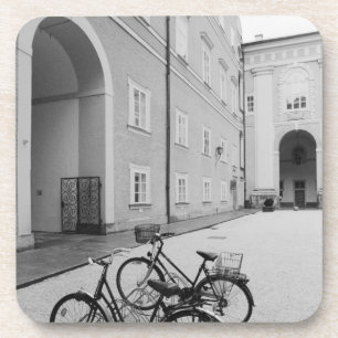 Europe, Austria, Salzburg. Bicycles in the Drink Coaster