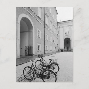 Europe, Austria, Salzburg. Bicycles in the Postcard