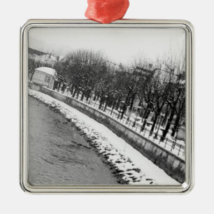 Europe, Austria, Salzburg. The bank of the River Metal Ornament