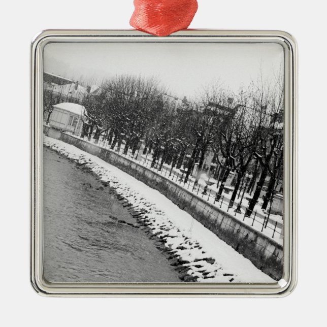 Europe, Austria, Salzburg. The bank of the River Metal Ornament (Front)