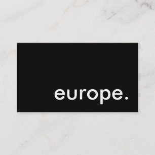 europe. business card
