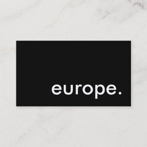 Customizable europe. business card template