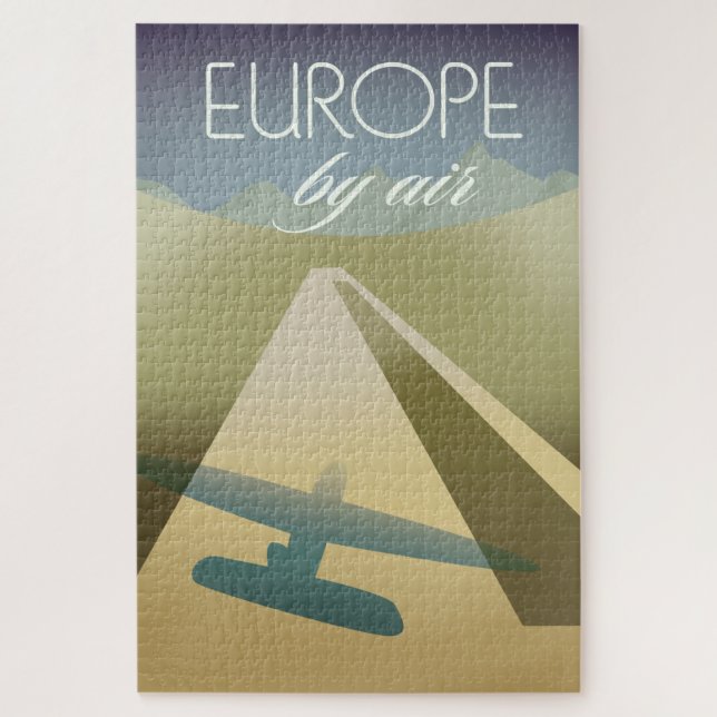 Europe By Air Magnet Jigsaw Puzzle (Vertical)