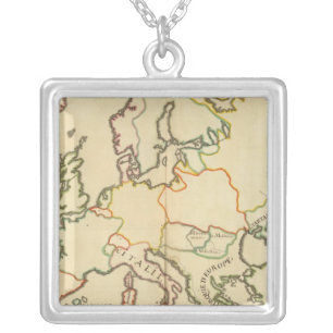 Europe by Religion 2 Silver Plated Necklace