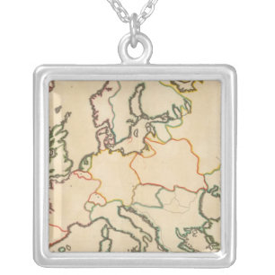 Europe by Religion 3 Silver Plated Necklace
